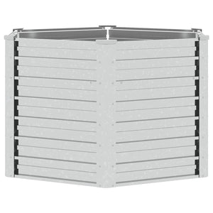 vidaXL Carré potager de jardin 129x77 cm Acier galvanisé Argenté