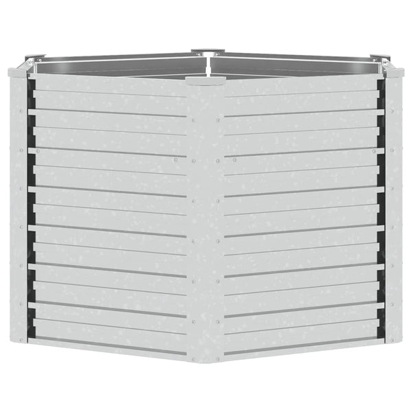 vidaXL Carré potager de jardin 129x77 cm Acier galvanisé Argenté