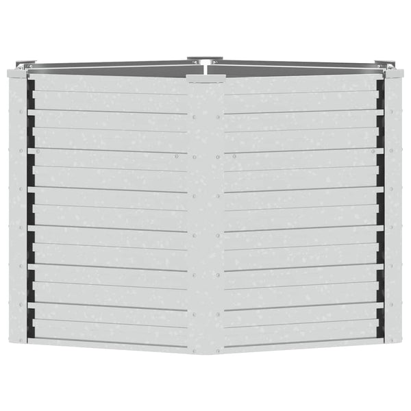 vidaXL Carré potager de jardin 129x77 cm Acier galvanisé Argenté
