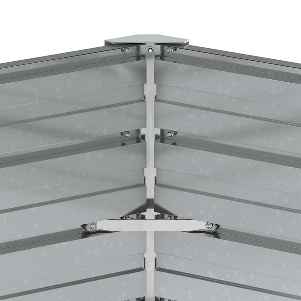 vidaXL Carré potager de jardin 129x77 cm Acier galvanisé Argenté