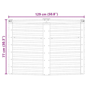vidaXL Carré potager de jardin 129x77 cm Acier galvanisé Argenté