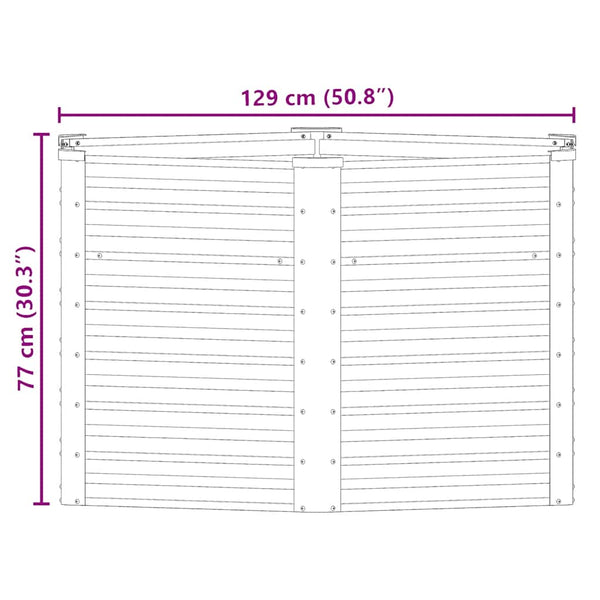 vidaXL Carré potager de jardin 129x77 cm Acier galvanisé Argenté