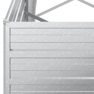 Garten-Hochbeet 400x80x45 cm Verzinkter Stahl Silber