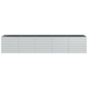 Garten-Hochbeet 400x80x77 cm Verzinkter Stahl Silber