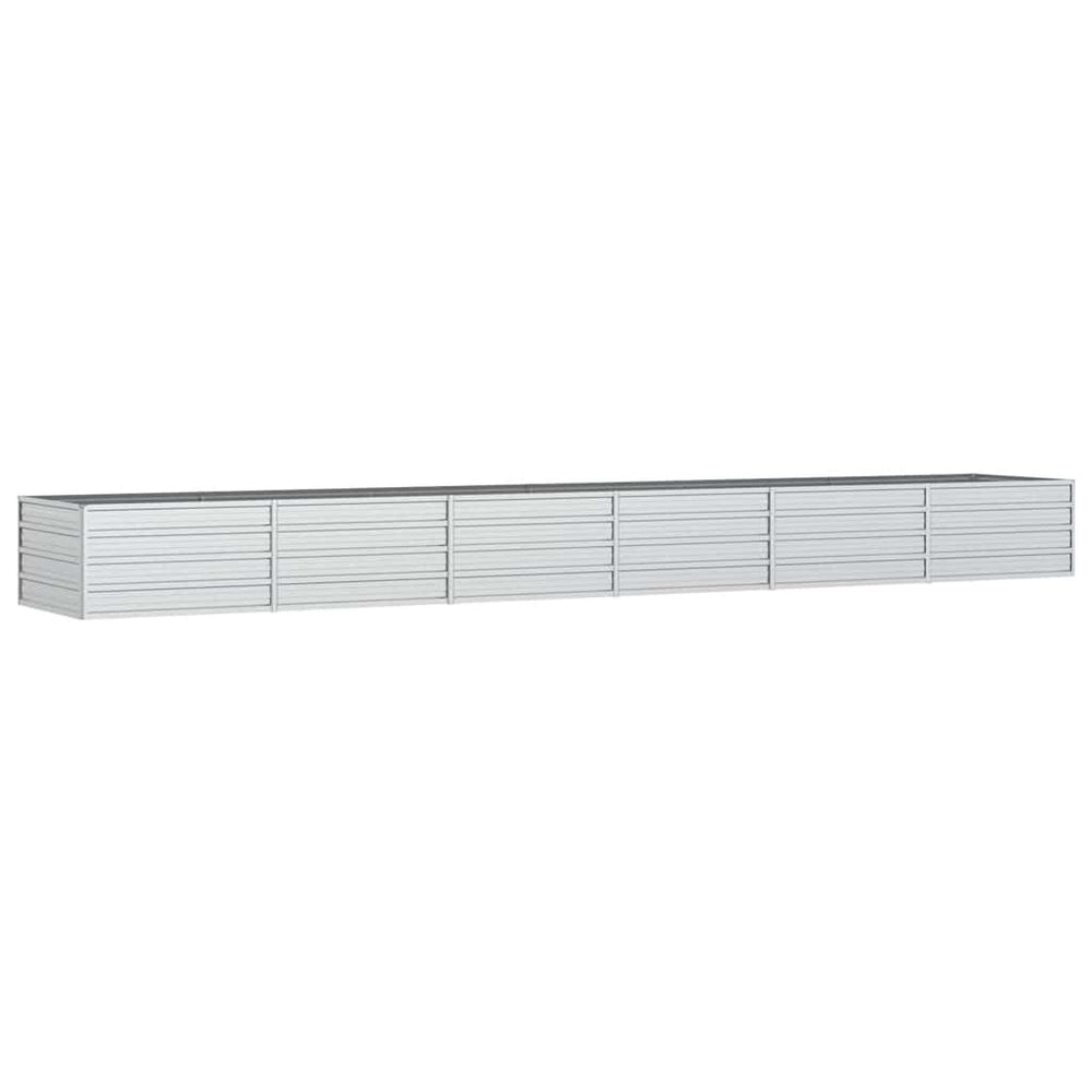 vidaXL Jardinière surélevée de jardin 480x80x45 cm Acier galvanisé Argenté