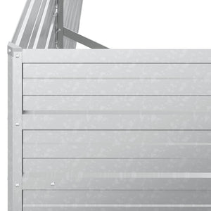 Garten-Hochbeet 480x80x45 cm Verzinkter Stahl Silber