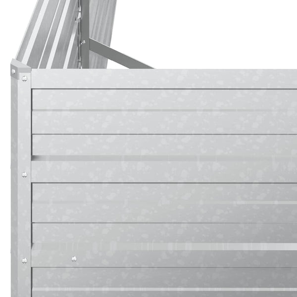 Garten-Hochbeet 480x80x45 cm Verzinkter Stahl Silber