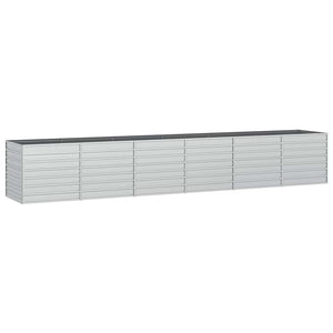 Garten-Hochbeet 480x80x77 cm Verzinkter Stahl Silber
