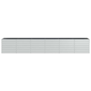 Garten-Hochbeet 480x80x77 cm Verzinkter Stahl Silber