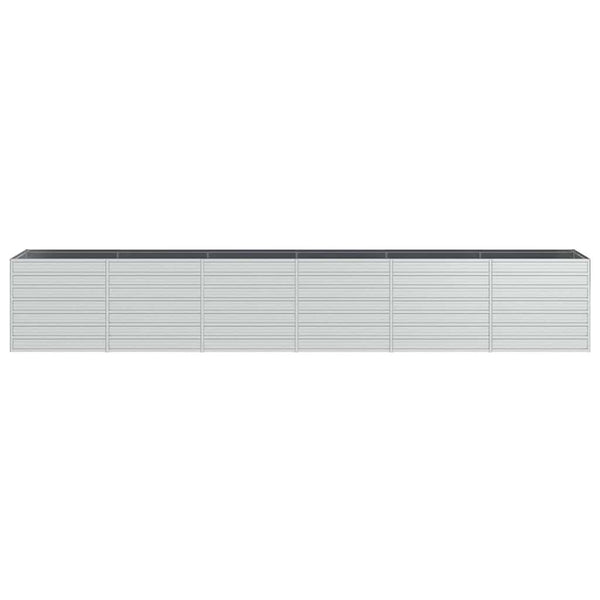 Garten-Hochbeet 480x80x77 cm Verzinkter Stahl Silber