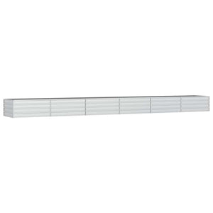 vidaXL Carré potager surélevé 600x80x45 cm Acier galvanisé Argenté
