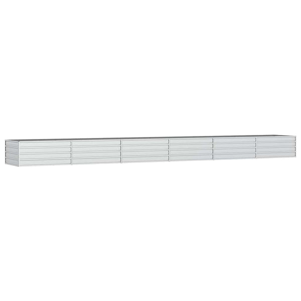 vidaXL Carré potager surélevé 600x80x45 cm Acier galvanisé Argenté