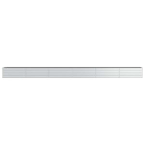 vidaXL Carré potager surélevé 600x80x45 cm Acier galvanisé Argenté