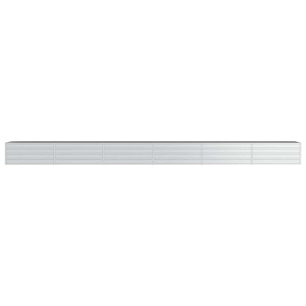 vidaXL Carré potager surélevé 600x80x45 cm Acier galvanisé Argenté