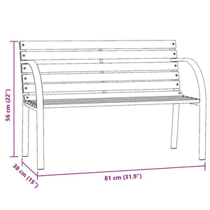 Kinder-Gartenbank 81 cm Chinesisches Tannenholz Grau