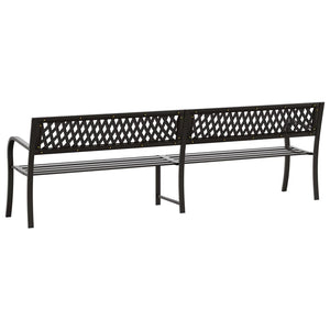 Doppel-Gartenbank 246 cm Schwarz Stahl