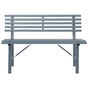 vidaXL Banc de jardin 110 cm Acier Gris