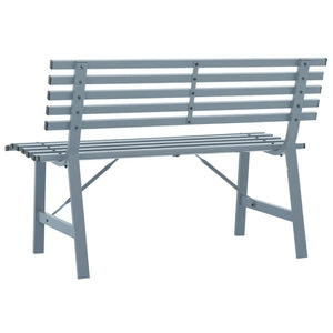 vidaXL Banc de jardin 110 cm Acier Gris