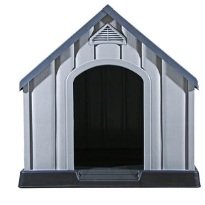 vidaXL Niche pour chien Gris 92x87x91 cm Plastique