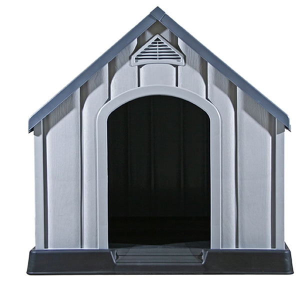 vidaXL Niche pour chien Gris 92x87x91 cm Plastique