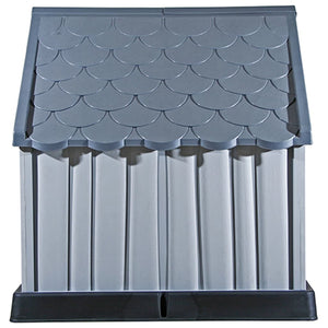 vidaXL Niche pour chien Gris 92x87x91 cm Plastique