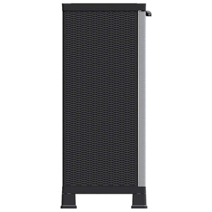 vidaXL Armoire en plastique 68x39x92 cm design rotin