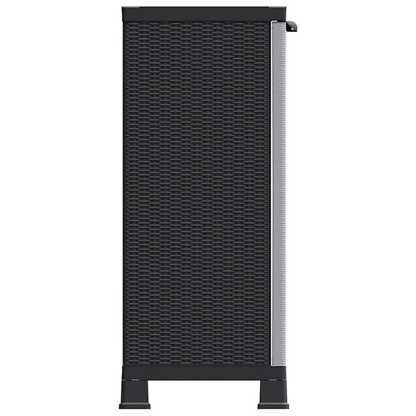vidaXL Armoire en plastique 68x39x92 cm design rotin