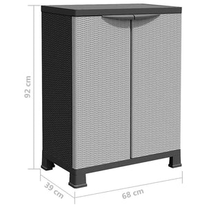 vidaXL Armoire en plastique 68x39x92 cm design rotin