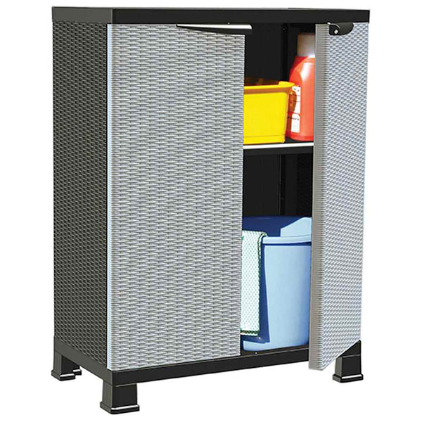 vidaXL Armoire en plastique 68x39x92 cm design rotin