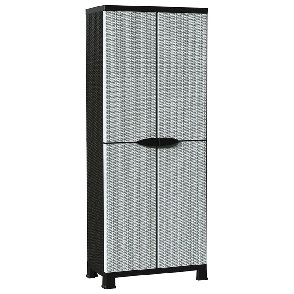 Kunststoffschrank Rattan-Design, 171,5 cm hoch