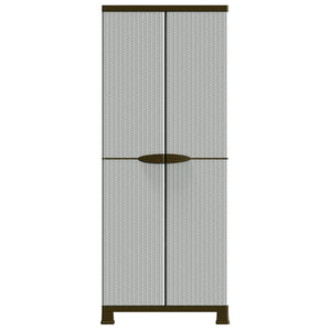 Kunststoffschrank Rattan-Design, 171,5 cm hoch
