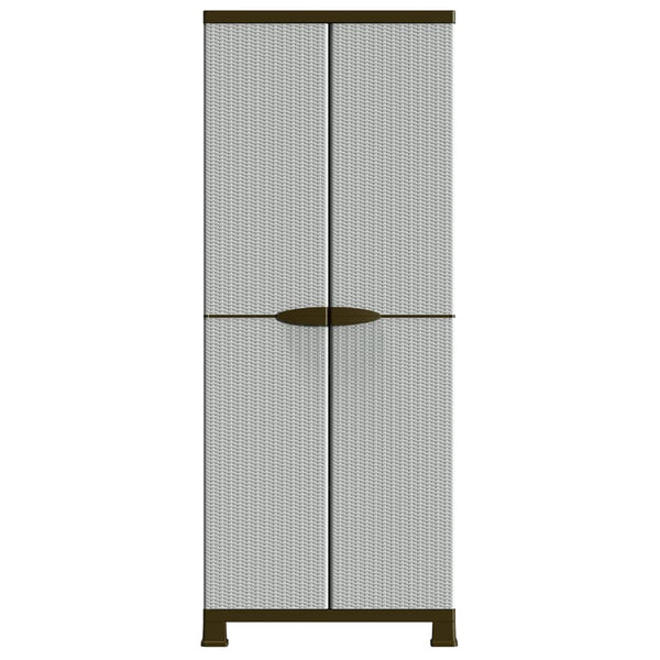 Kunststoffschrank Rattan-Design, 171,5 cm hoch