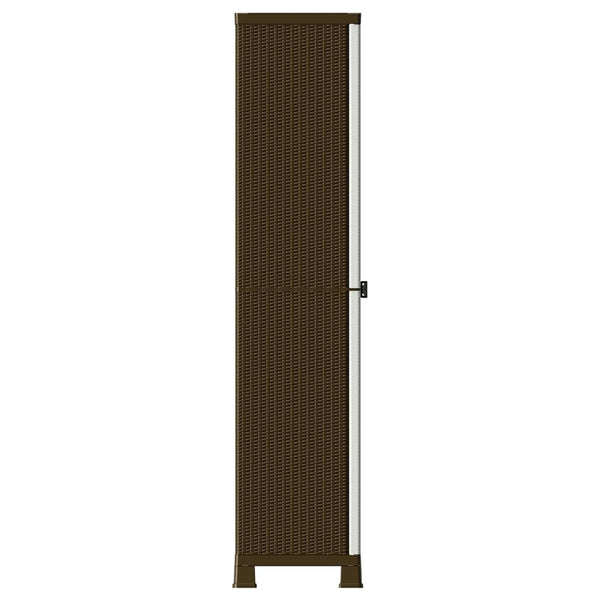 Kunststoffschrank Rattan-Design, 171,5 cm hoch