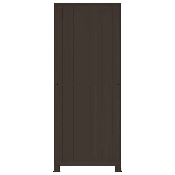 Kunststoffschrank Rattan-Design, 171,5 cm hoch