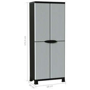 Kunststoffschrank Rattan-Design, 171,5 cm hoch