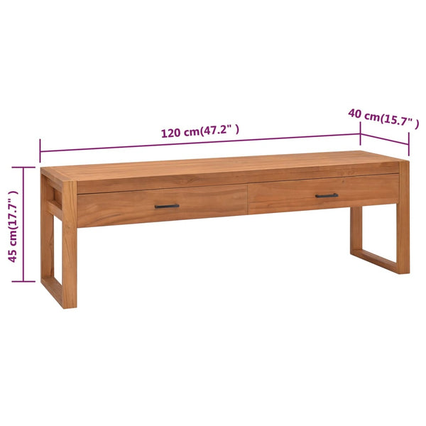 TV-Schrank Teakholz 120 cm