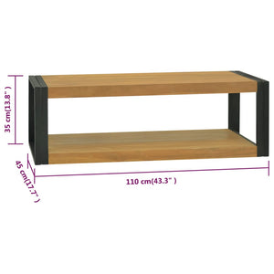 Teak Wand Badregal 110cm