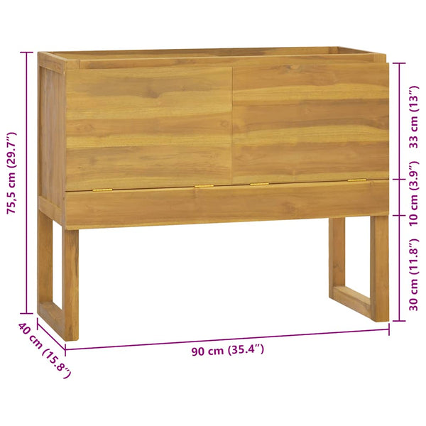 Teak Badschrank 90x40x75,5 cm