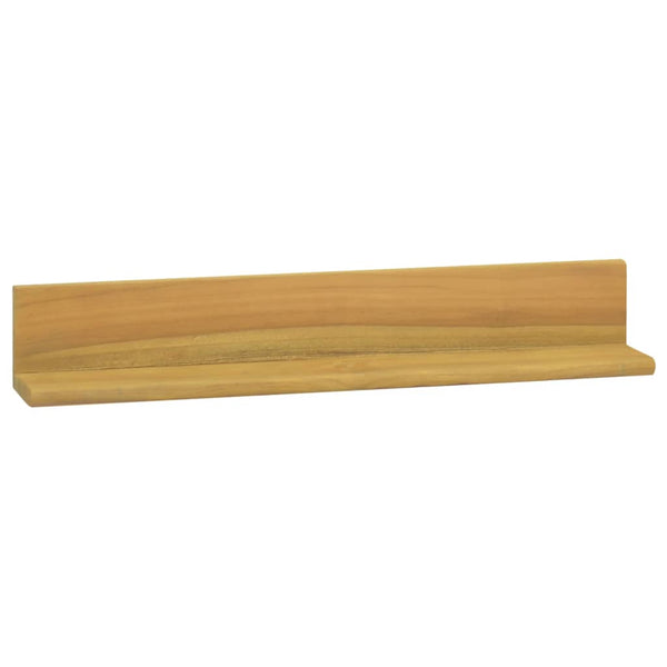 2er Set Wandregale aus massivem Teakholz 60cm