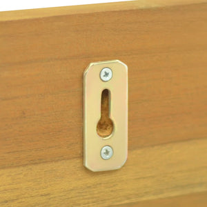 2er Set Wandregale aus massivem Teakholz 60cm