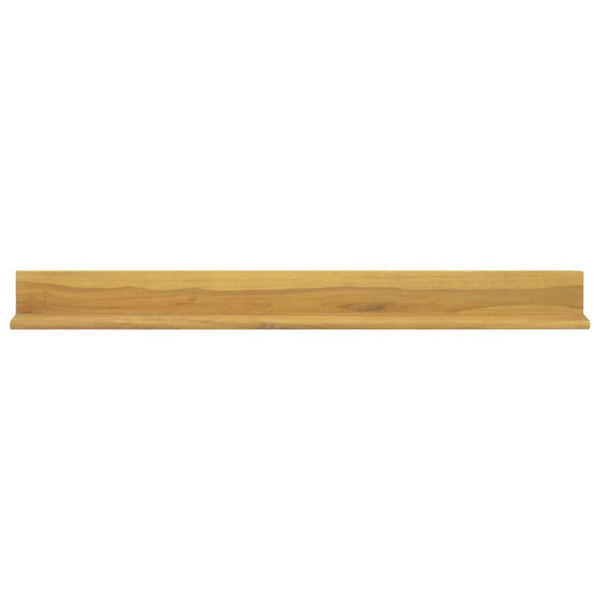 Massivholz Teak Wandregale, 2er Set