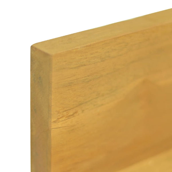 Massivholz Teak Wandregale, 2er Set