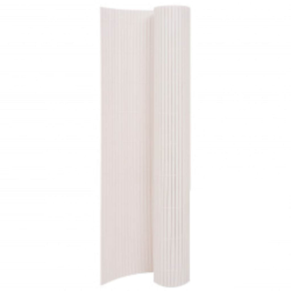 Gartenzaun Doppelseitig 90x400 cm Weiß