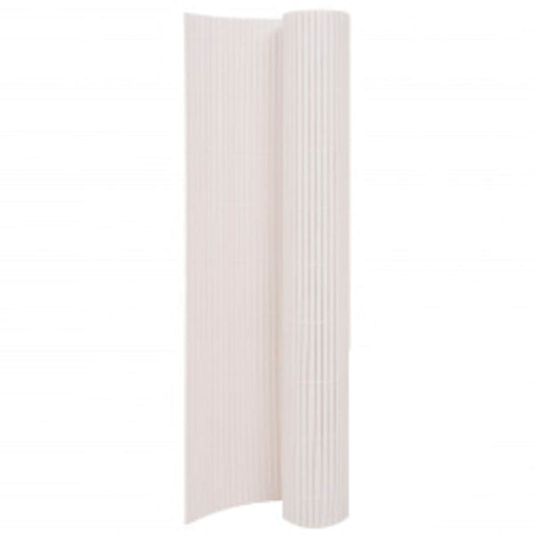 Gartenzaun Doppelseitig 90x400 cm Weiß