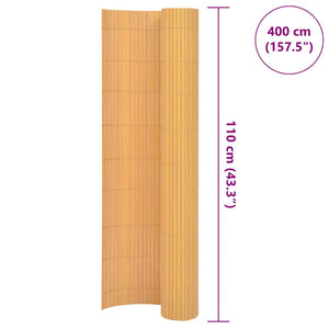 vidaXL Clôture de jardin double face 110x400 cm Jaune