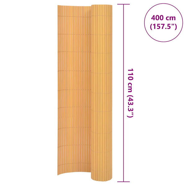vidaXL Clôture de jardin double face 110x400 cm Jaune
