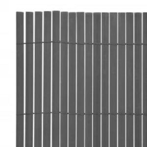 Gartenzaun Doppelseitig 110x400 cm Grau