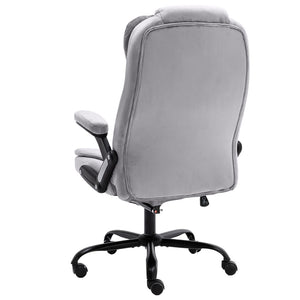 Bürostuhl Hellgrau Samt
