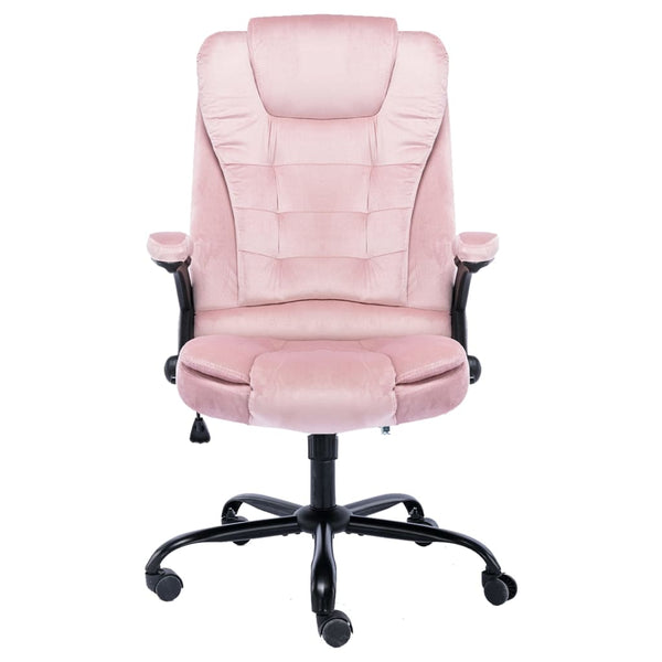 vidaXL Chaise de bureau velours rose