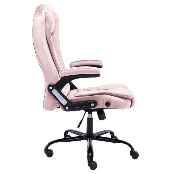 vidaXL Chaise de bureau velours rose